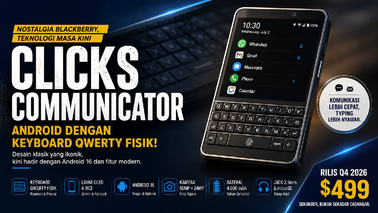 Clicks Communicator Revives BlackBerry Style with Modern Android Experience