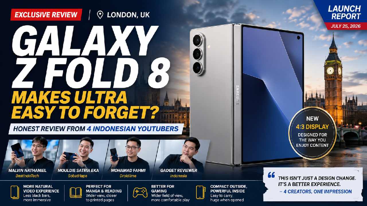 Four Indonesian YouTubers Say Galaxy Z Fold 8 Makes the Ultra Easy to Forget