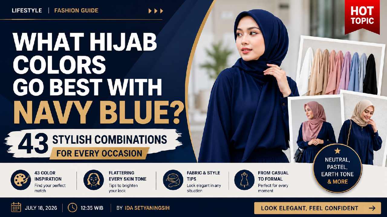 Navy Blue Outfit and Hijab Color Ideas: 43 Stylish Combinations for Every Occasion