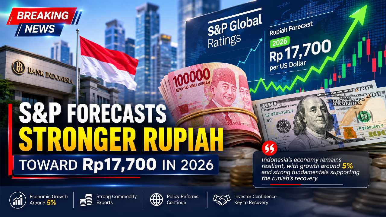 S&P Sees Indonesian Rupiah Strengthening Toward Rp17,700 Against US Dollar