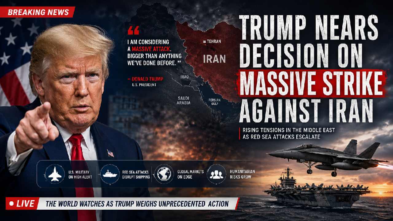 Trump Signals Closer Decision on Massive Iran Strike as Middle East Tensions Intensify