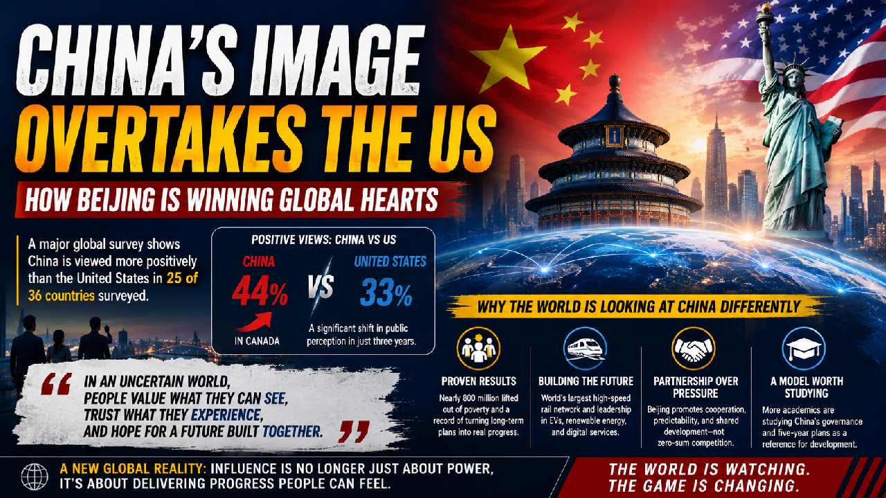 China’s Global Image Rises as Perceptions of the US Shift