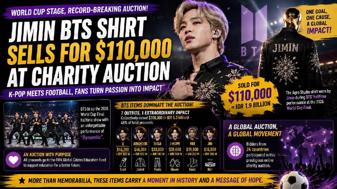 Jimin BTS Shirt Sells for $110,000 as World Cup Charity Auction Captures Global Attention
