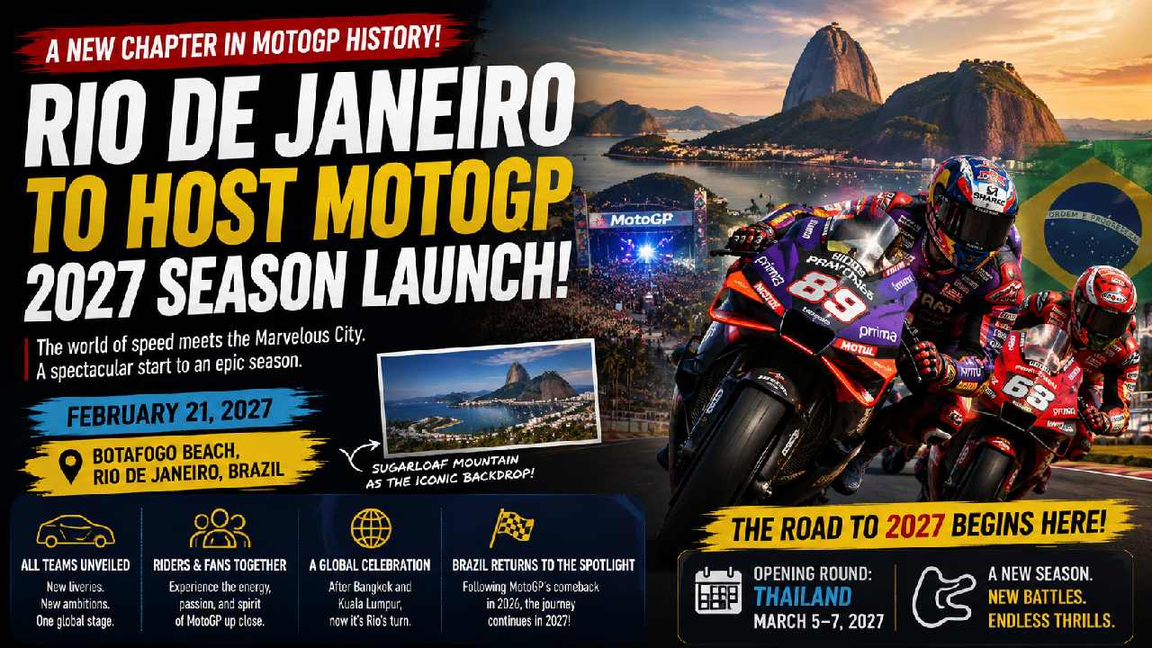Rio de Janeiro to Host MotoGP 2027 Season Launch in Spectacular Brazilian Return