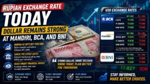 Rupiah Exchange Rate Today: Dollar Remains Strong at Mandiri, BCA, and BNI