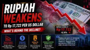 Rupiah Slides to Rp 17,722 as Dollar Strength and External Pressure Weigh on Market