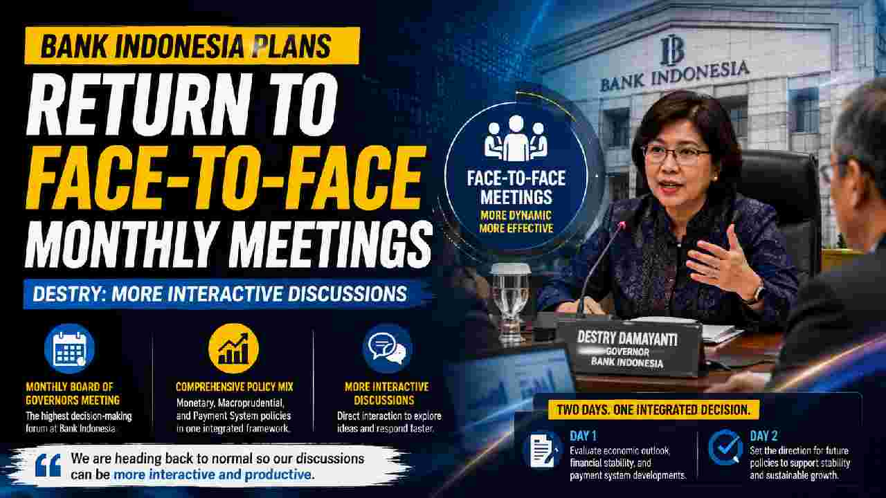 Bank Indonesia Plans Return to Face-to-Face Monthly Governors’ Meetings