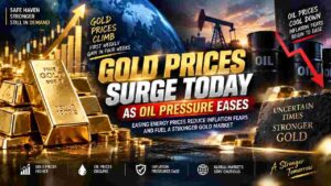 Gold Prices Surge as Oil Pressure Eases, Ending Losing Streak