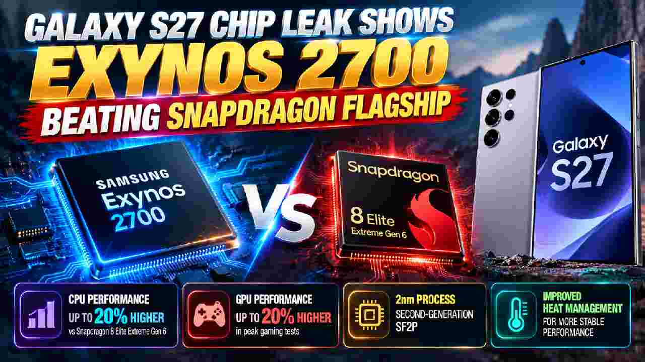 Galaxy S27 Chip Leak Shows Exynos 2700 Beating Snapdragon Flagship