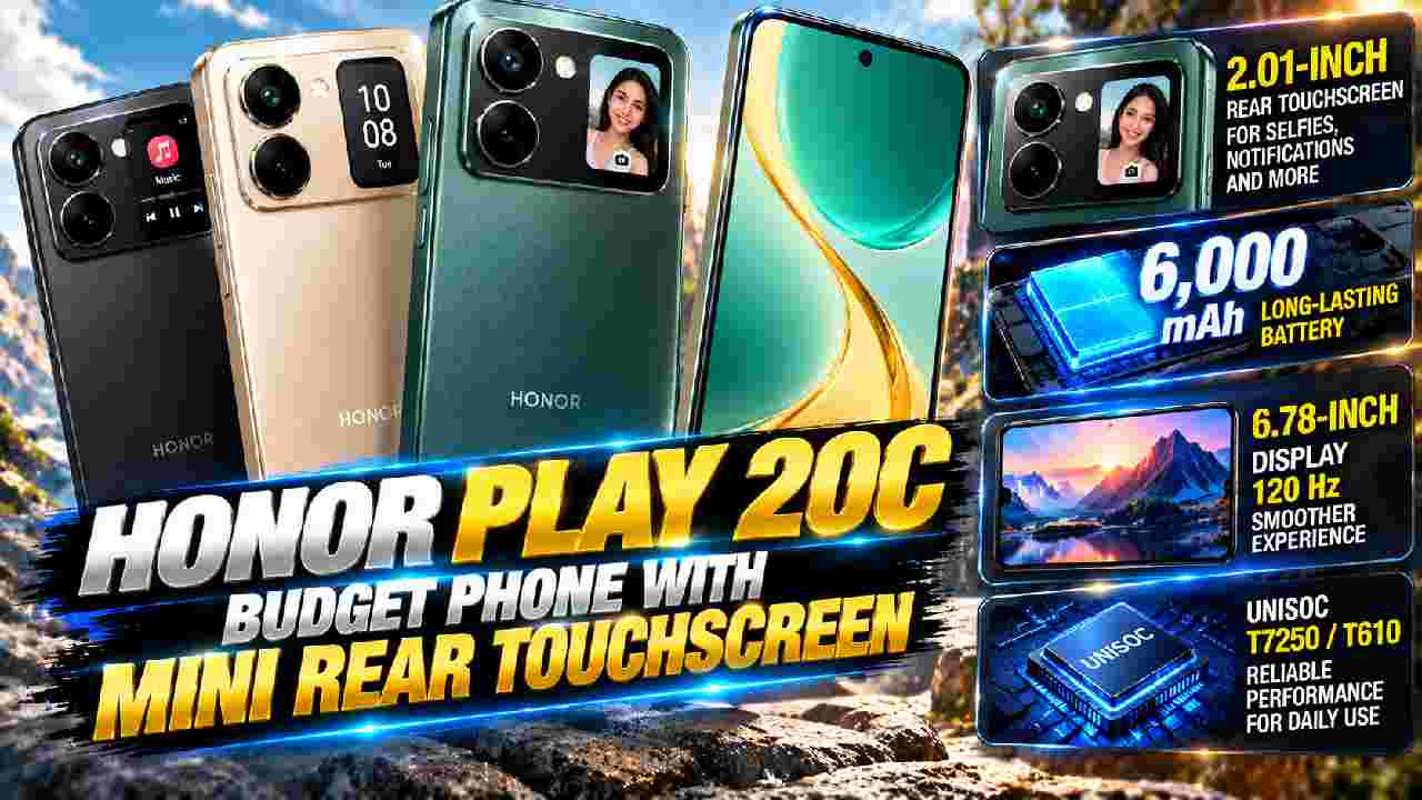 Honor Play 20C Launch Brings Mini Rear Touchscreen to Budget Phones